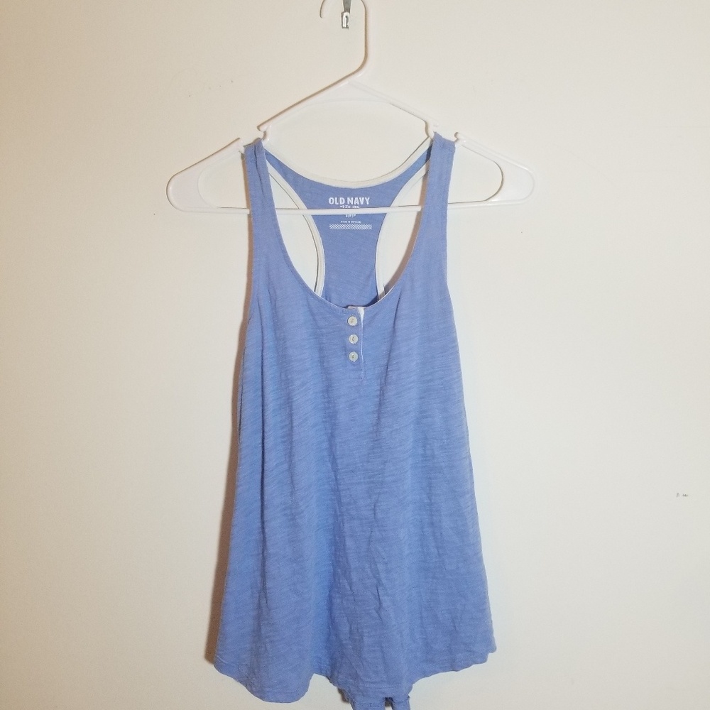 Old Navy Blue Button Tank 15